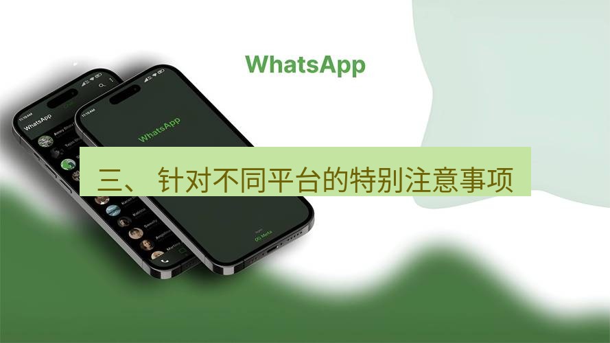 whatsapp下载 三、 针对不同平台的特别注意事项